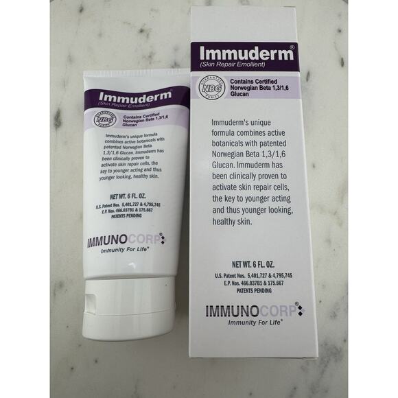 Immunocorp Other - NEW Immuderm Skin Repair Emollient 6 FL.OZ Sealed Norwegian Beta 1,3/1,6 Glucan